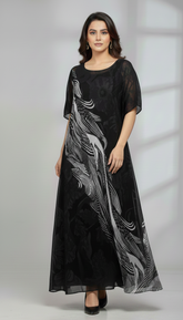 Chest 22 Length 44 Fabric Chiffon International Style Women’s Maxi Dresses