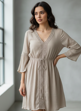 Chest 19 Length 37 Fabric Silk New Arrival Western Women Long Tops for Summer