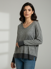 Chest Small Baggy Style Length 23 Branded Women Winter Top for Daily Wear