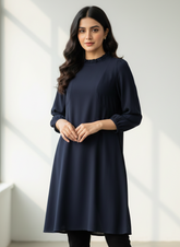 Chest 16 Length 42 Fabric Chiffon Western Branded Long Top for Ladies – Summer Trend