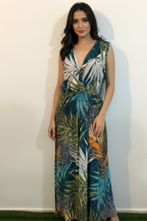 Length 51 Fabric Linen Elegant Western Women’s Party Long Maxi Dress