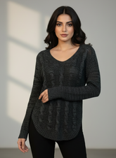 Chest 20 Length 25 Western Women Cozy Winter Knit Sweater