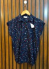 Chest 21 Length 24 Fabric Cotton Western Women's New Summer Top