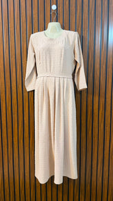 Chest 20 Length 49 Fabric Cotton Silk Women's Long Sleeve Maxi Dresses