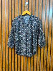 Chest 19 Length 23 Sleeve Fabric Chiffon Other Fabric Silk Jersey Western Branded Women's Full Sleeve Top