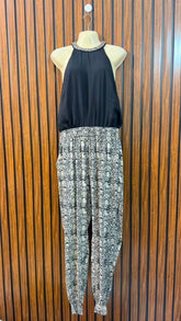 Chest 18 Length 57 Fabric Chiffon & Linen Women's Wardrobe Long Jumpsuit