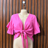 Chest small Lenght 15 Fabric linen Western Branded Womens Crop Top Collection