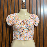 Chest 16 Length 13 Fabric Linen Western Branded Womens Crop Top Online Store