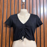 Chest 19 Length 14 Fabric Jersey Western Branded Womens Crop Top Online