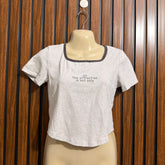 Chest 19 Length 17 Fabric Jersey Western Branded Womens Crop Top Online