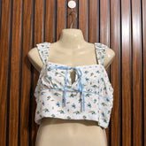 Chest 21 Length 14 Fabric Cotton Western Branded Womens Crop Top Online