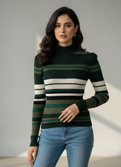 Chest 17  Length 22 Imported Women Winter Casual Top