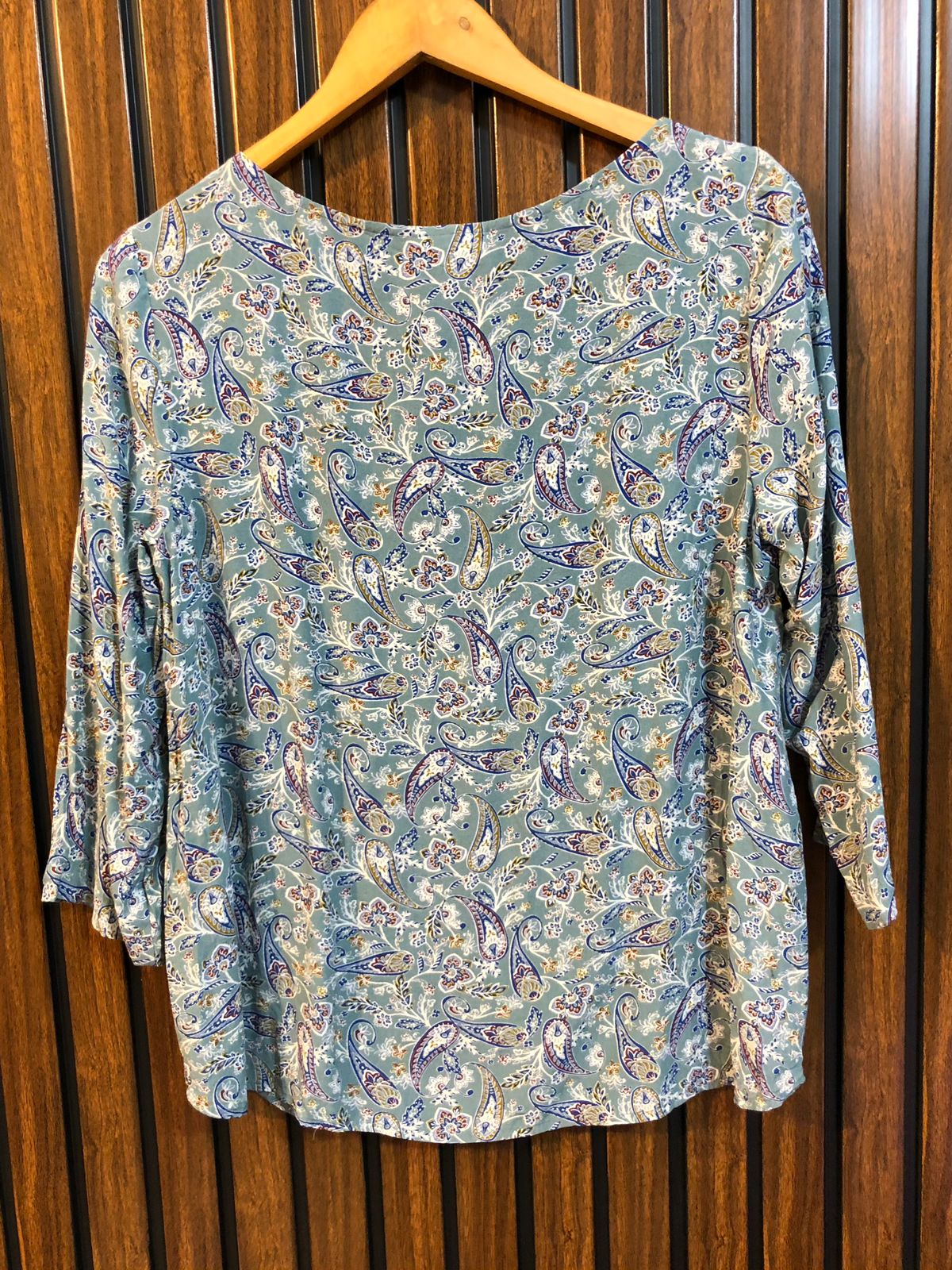 Chest 18  Lenght 23  Fabric cotton silk Elegant Women Full Sleeve Shirt