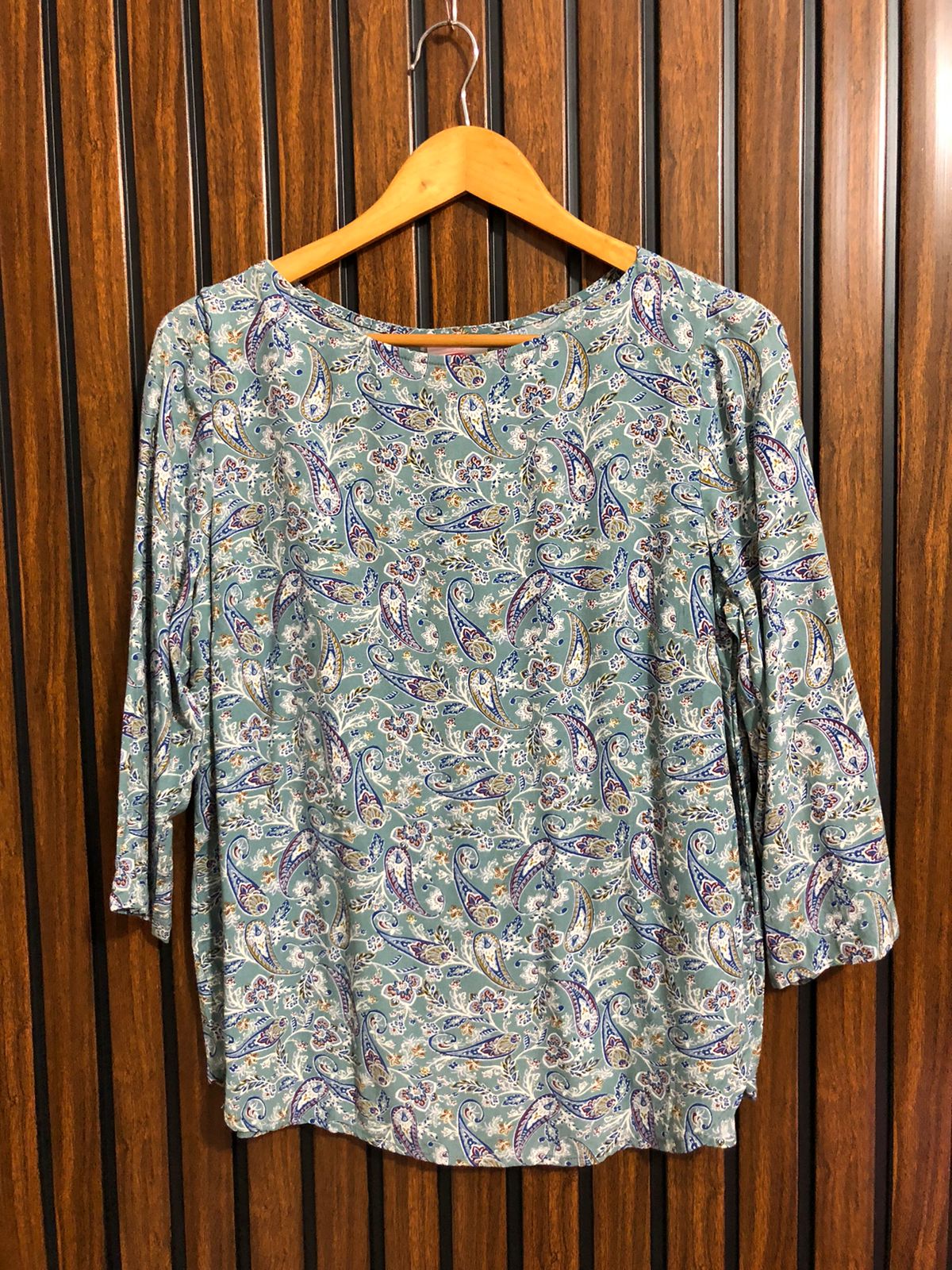 Chest 18  Lenght 23  Fabric cotton silk Elegant Women Full Sleeve Shirt