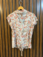 Chest 19  Lenght 22  Fabric chiffon Imported Women’s Half Sleeve Fashion Tops