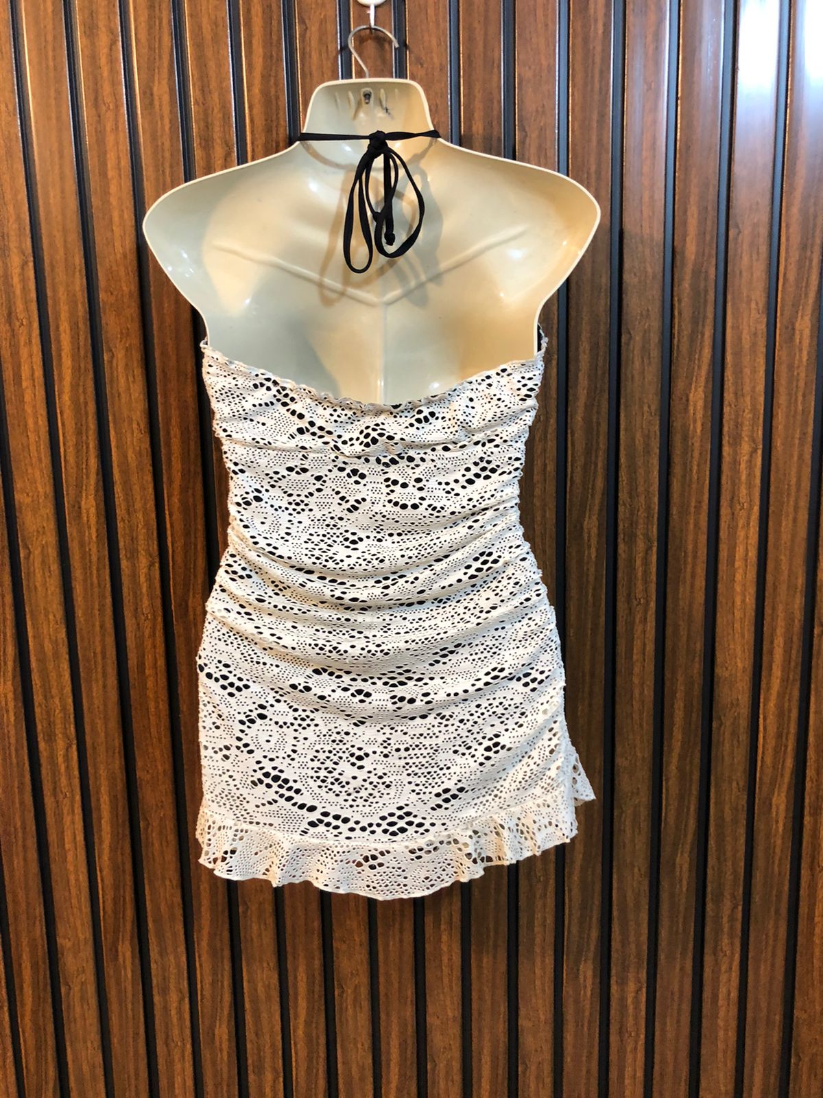 Chest 17  Length 23  Fabric Net Jersey Trendy Sleeveless Western Mini Dress for Women