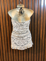 Chest 17  Length 23  Fabric Net Jersey Trendy Sleeveless Western Mini Dress for Women