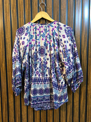 Chest 21  Length 23 To 24  Fabric Linen Simple & Elegant Women’s Shirt