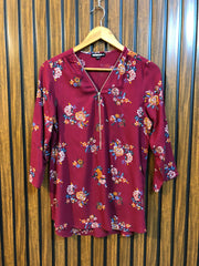 Chest 17  Length 27 To 28  Fabric Linen Stylish Office Wear Women’s Top