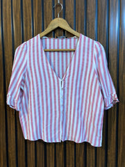 Chest 18  Lenght 20  Fabric linen Imported Western Crop Tops for Women