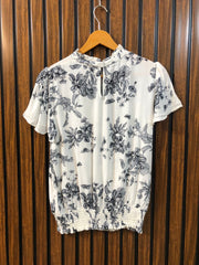 Chest 19  Lenght 22  fabric linen Elegant Western Wear Half Sleeve Top