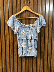 Chest 19  Lenght 20  Fabric linen Western Branded Women’s Half Sleeve Top