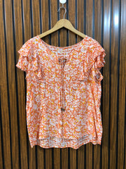 Chest 21  Lenght 24  Fabrc linen Trendy Half Sleeve Tops For Girls