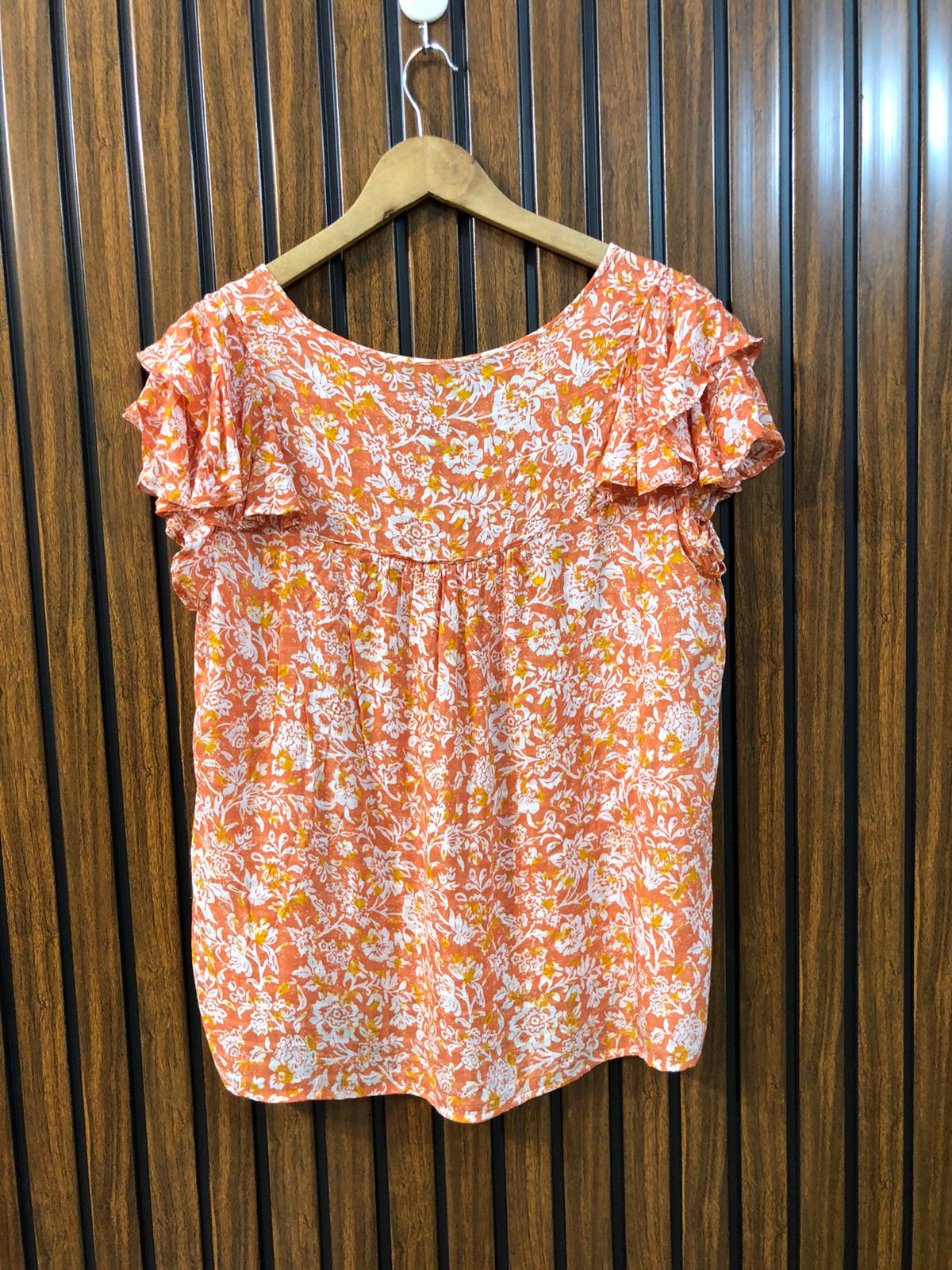 Chest 21  Lenght 24  Fabrc linen Trendy Half Sleeve Tops For Girls