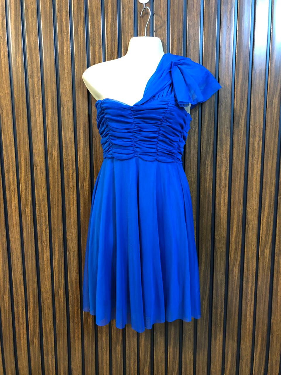 Chest 18  Length 32  Fabric Net Elegant Western Mini Dress for Women