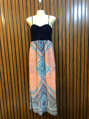Chest 19  Length 56  Fabric Chiffon Trendy Ladies Long Maxi Dress