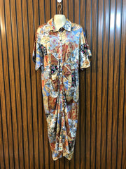Chest 20  Length 50  Fabric Silk Women's Modern Long Maxi