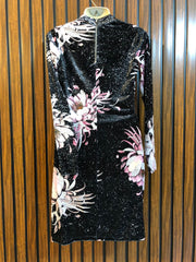 Chest 19  Length 33  Fabric Valvet Elegant Party Wear Mini Dress