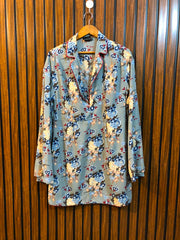 Chest 19  Length 33  Fabric Silk Women's Casual Long Top