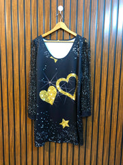 Chest 22  Length 34  Fabric Silk Jersey Women's Everyday Long Top