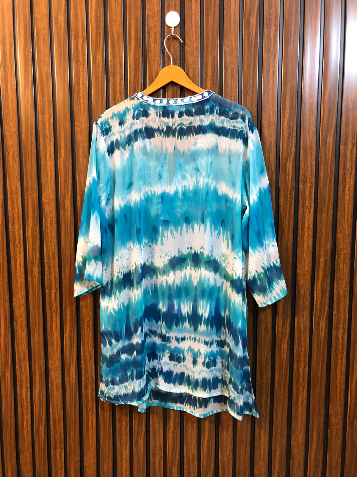 Chest 22  Length 33  Fabric Chiffon Western Wear Long Top for Women