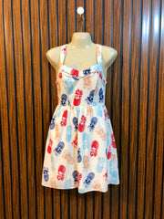 Chest 16  Length 31  Fabric Cotton Women's Elegant Party Dress