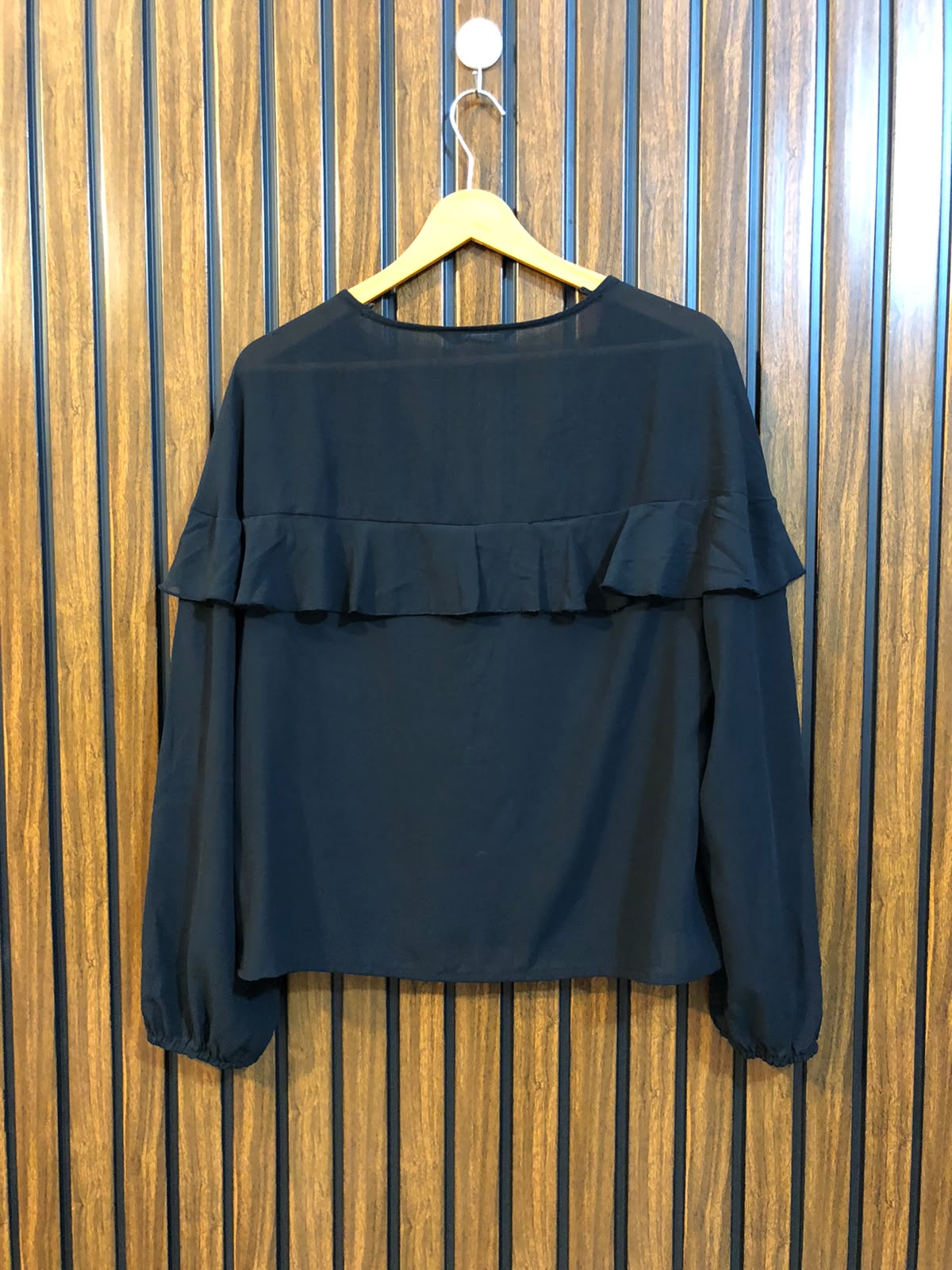 Chest 20  Length 22  Fabric chiffon Women's Casual Full Sleeve Top