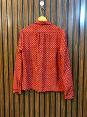 Chest 19  Length 23  Fabric silk Ladies Western Full Sleeve Top