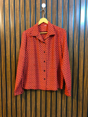 Chest 19  Length 23  Fabric silk Ladies Western Full Sleeve Top