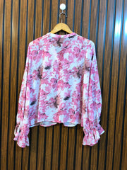 Chest 17  Length 22  Fabric silk Women's Everyday Full Sleeve Top