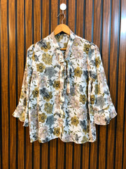 Chest 18  Length 24  Fabric chiffon Trendy Women's Full Sleeve Top