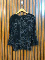 Chest 22  Length 25  Fabric silk jersey Original Women's Full Sleeve Top