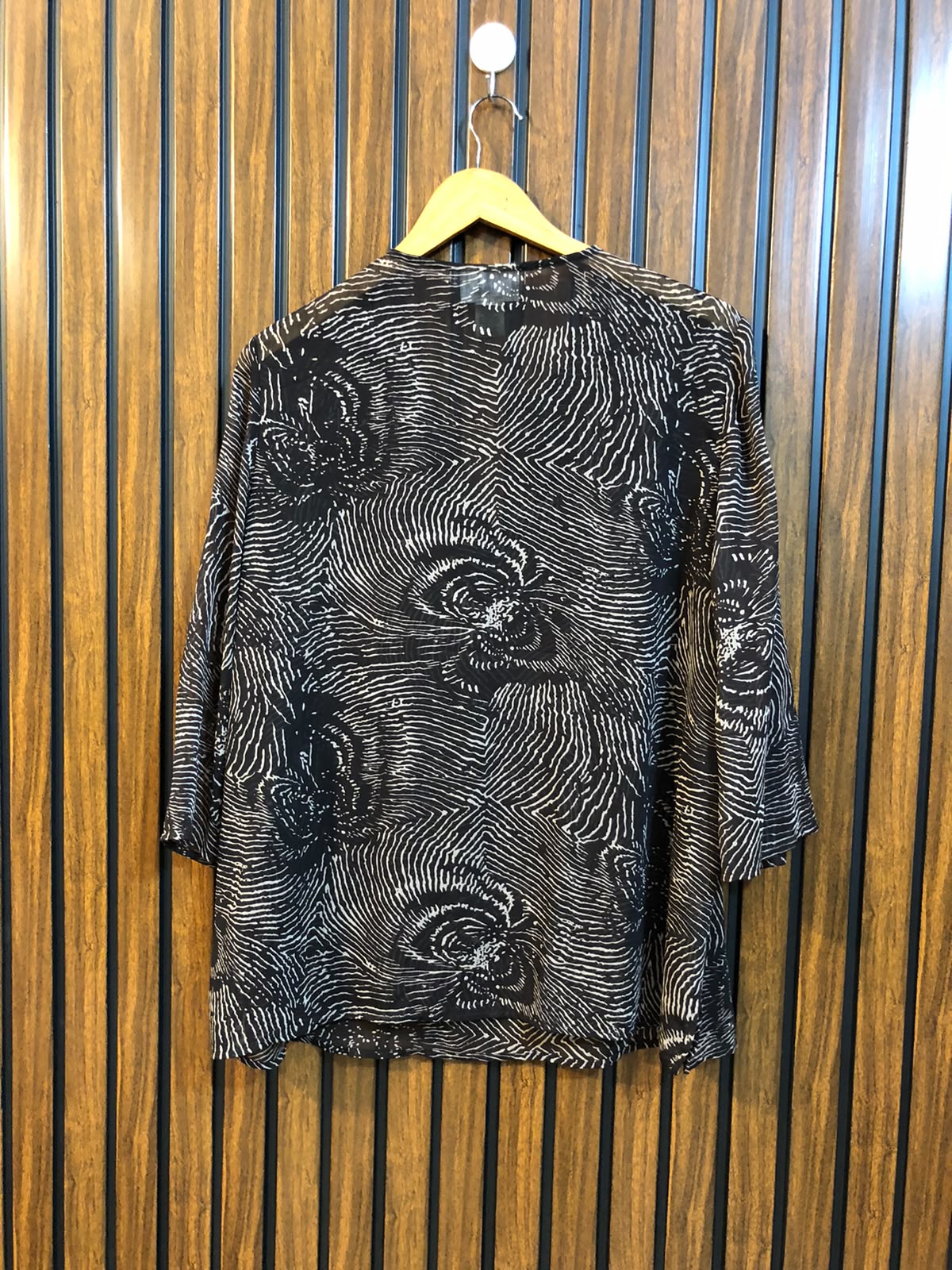 Chest 22  Length 26  Fabric Chiffon Elegant Women's Full Sleeve Top