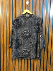 Chest 22  Length 26  Fabric Chiffon Elegant Women's Full Sleeve Top