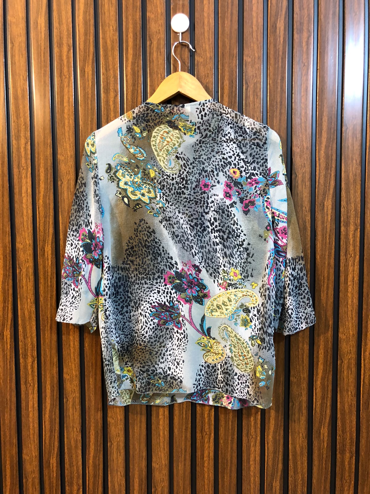 Chest 18  Length 24  Fabric Chiffon Women's Modern Full Sleeve Top