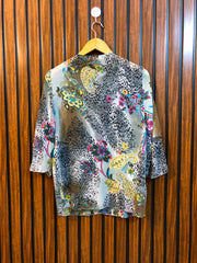 Chest 18  Length 24  Fabric Chiffon Women's Modern Full Sleeve Top