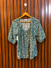 Chest 20  Length 22  Fabric Linen Summer Collection Women's Half Sleeve Top