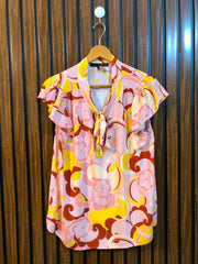 Chest 19  Length 25  Fabric Linen Western Ladies Summer Half Sleeve Top