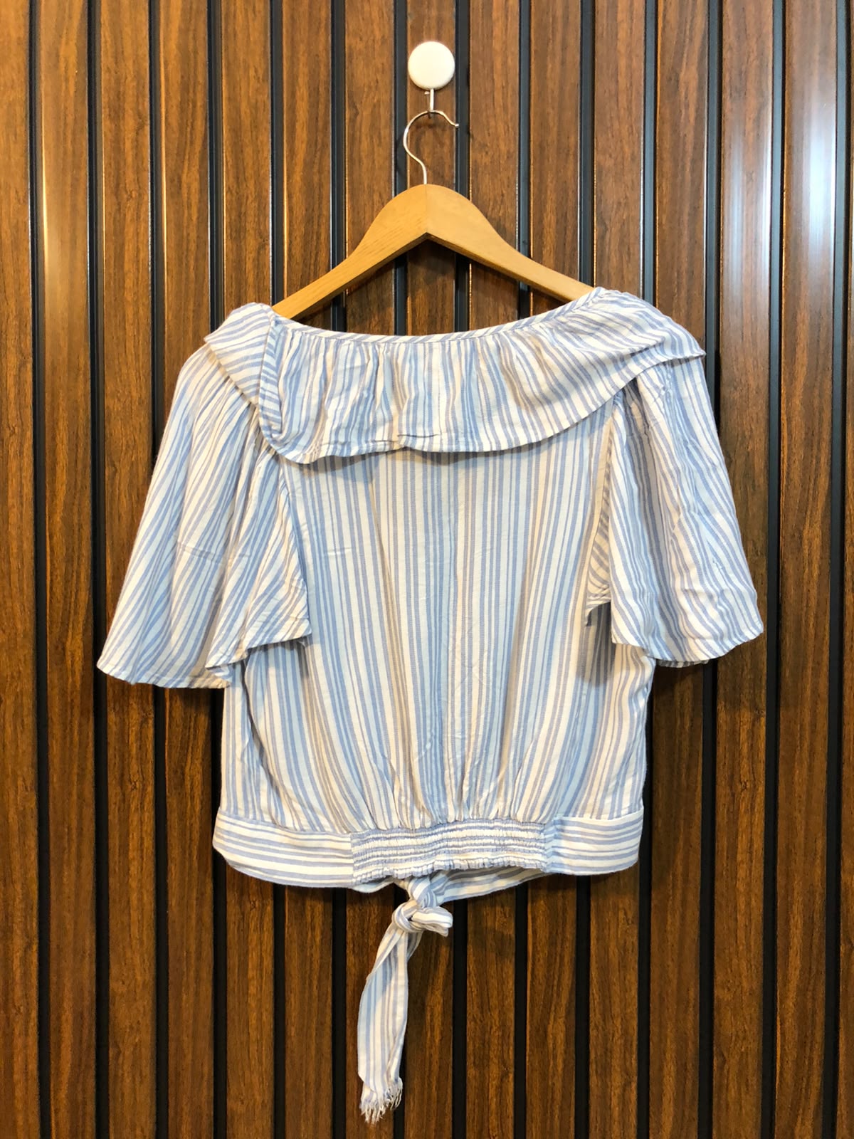 Chest 19  Length 17  Fabric Linen Women's Half Sleeve Casual Top