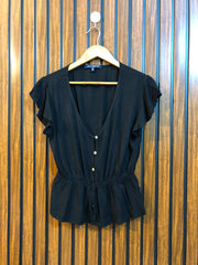 Chest 19  Length 20  Fabric Cotton Ladies Summer Half Sleeve Top